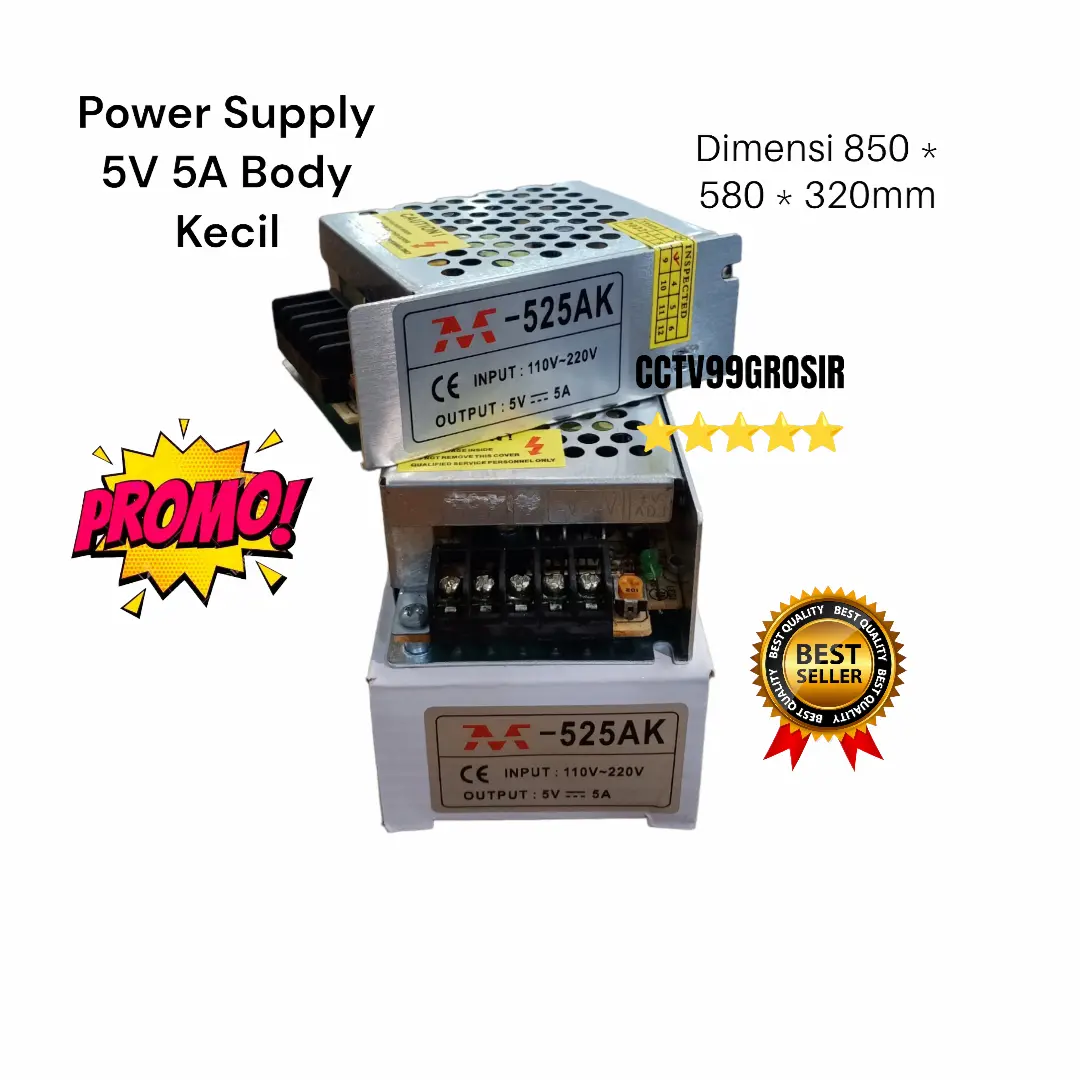 POWER SUPPLY 5V 5A / PSU 5V 5A SWITCHING BODY KECIL