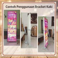 Gambar Standing Bracket / Bracket Kaki Slim Light Box - Neon Box Tipis - abu abu silver dari SLIMLITE Kota Surabaya 4 Tokopedia