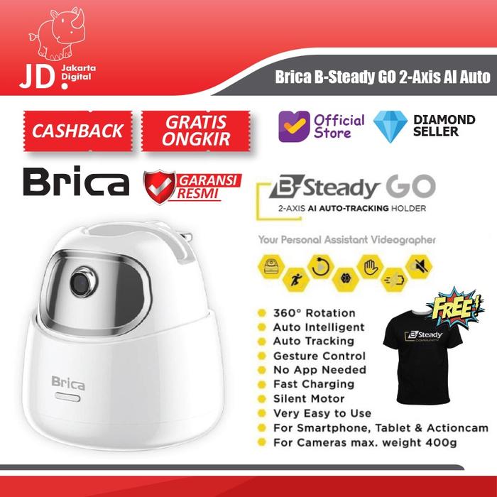 Gambar Brica B-Steady GO 2-Axis AI Auto-Tracking Holder / BSteady GO - BSGO - PAKET A dari Jakarta Digital 8 Kota Administrasi Jakarta Pusat Tokopedia