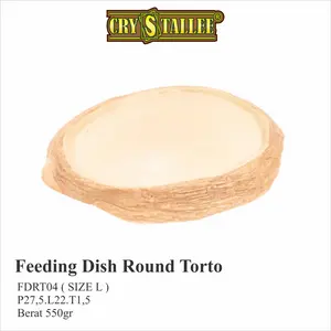 Feeding Dish Round Tortoise L. tempat pakan untuk tortoise sulcata dll