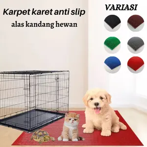 Karpet karet anti slip PVC alas kandang hewan 50 x 75 Tebal 6mm