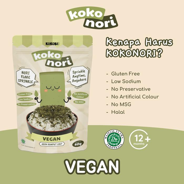Gambar KOKO NORI Abon Rumput Laut Tabur - VEGAN (Seaweed Flake by KOKOBI) dari Kokobi Indonesia Kota Tangerang Tokopedia