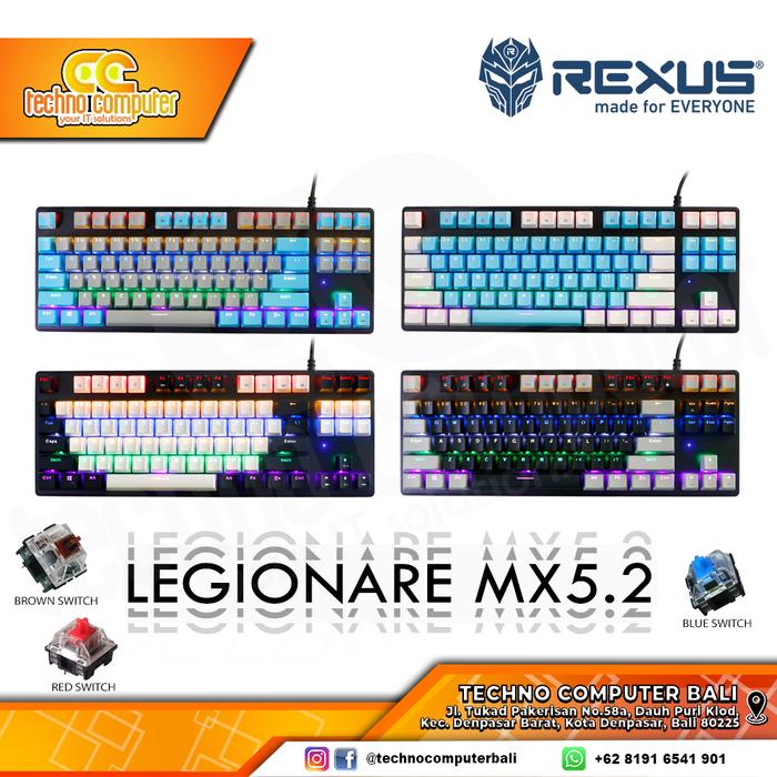 Gambar KEYBOARD GAMING Rexus Legionare MX5.2 / MX 5.2 / MX52 TKL Mechanical dari Techno Computer Bali Kota Denpasar Tokopedia