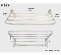 Gambar Rak handuk lipat stainless 5 susun F8831 / gantungan handuk - Hitam dari Dunia Acc shop Kota Administrasi Jakarta Utara 2 Tokopedia