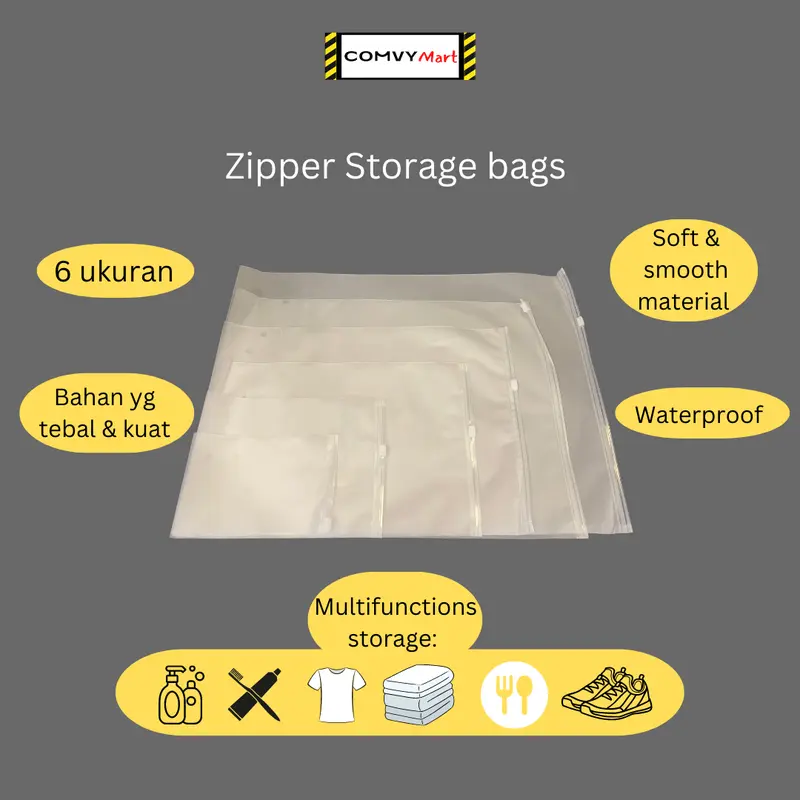 CM ZIPPER STORAGE BAG / ZIPPER TRAVEL POUCH / TRAVEL POUCH SERBAGUNA 2