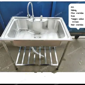 kitchen sink 1 lubang kaki/kitchen sink portable meja/wastafel portable