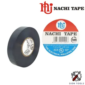 NACHI TAPE ISOLASI LISTRIK / PVC ELECTRICAL INSULATING TAPE HITAM