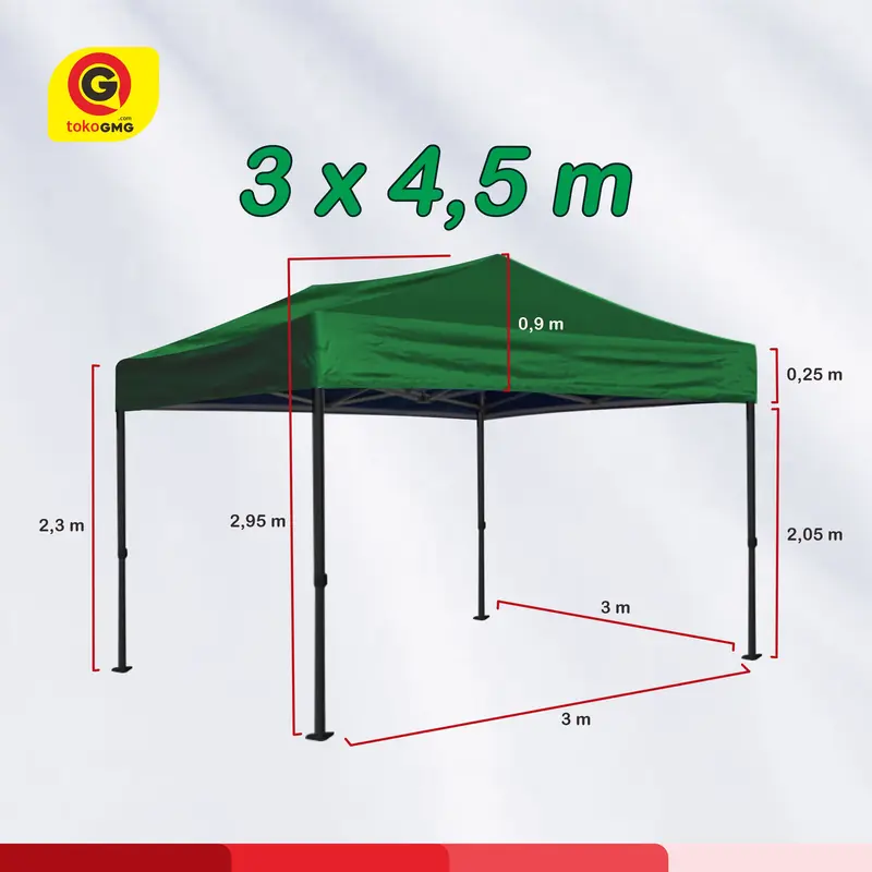 Tenda Lipat 3x4,5 Standart - Tenda Matic - Folding Tend 3 x 4,5 1