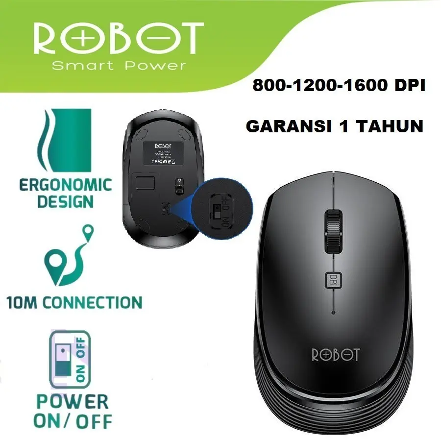 MOUSE WIRELESS ROBOT M205 800-1200-1600DPL