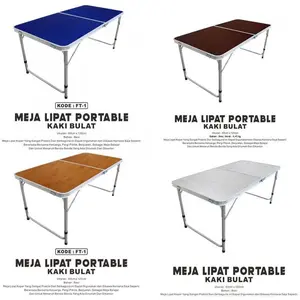 Meja lipat portable koper serbaguna