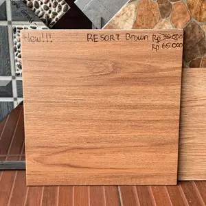 KERAMIK MULIA 40X40 RESORT BROWN / MULIA KERAMIK MOTIF KAYU