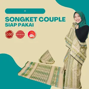 Songket Couple Palembang Siap Pakai BerMacam Motif Warna Tina Songket