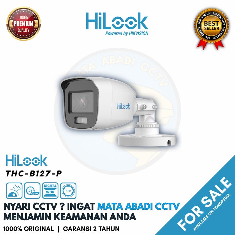 Camera CCTV Hilook THC-B127-P ColorVu Bullet Outdoor 2MP 0
