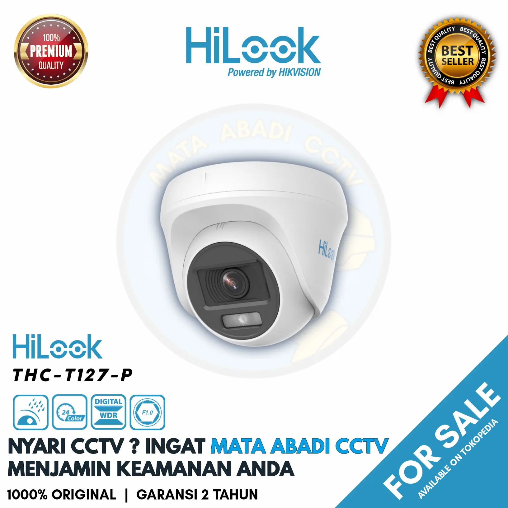Camera CCTV Hilook THC-T127-P ColorVu Indoor Turet 2MP