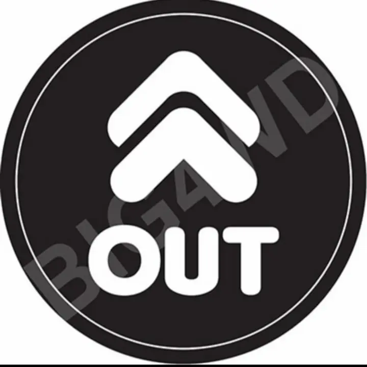 STIKER LANTAI OUT / IN HITAM UKURAN 20CM