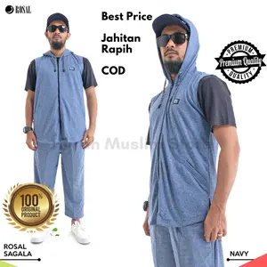 Rompi Sholat ROSAL Zipper Hoodie Jumbo M - XXXL No Baju Koko Pakistan
