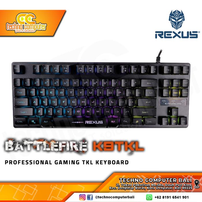 Gambar Keyboard Gaming REXUS K9 TKL RGB dari Techno Computer Bali Kota Denpasar Tokopedia