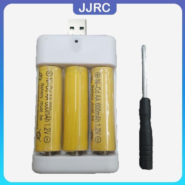 Gambar Rechargable 3pcs AA Battery Baterai Cas Free Obeng dari JJRC Indonesia Kota Administrasi Jakarta Utara Tokopedia