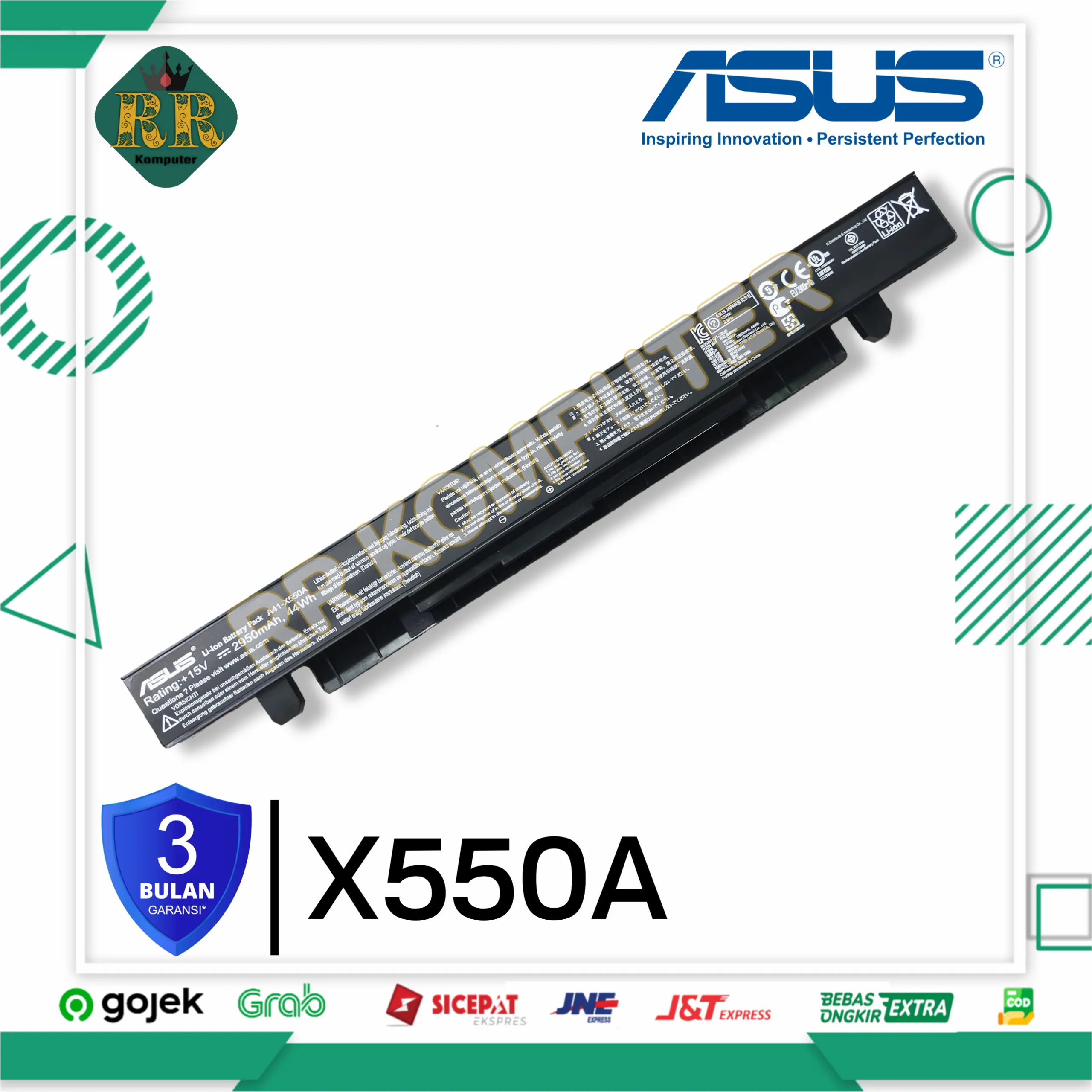 Baterai Batre Original Asus X550 X550I X550IK X550IU A41-X550 2950mAh