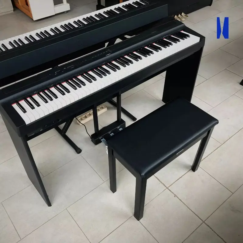 Harmoni Bench Kursi Piano Keyboard Kayu Solid Wood / Hitam Black 1