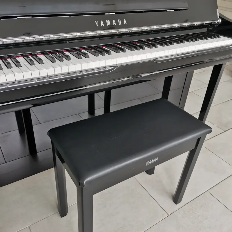 Harmoni Bench Kursi Piano Keyboard Kayu Solid Wood / Hitam Black 2