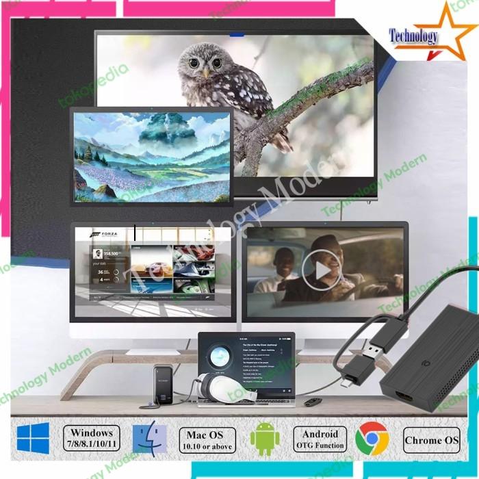USB 3.0 To HDMI 4K Extend 4 Monitor Display Support Rotate Screen