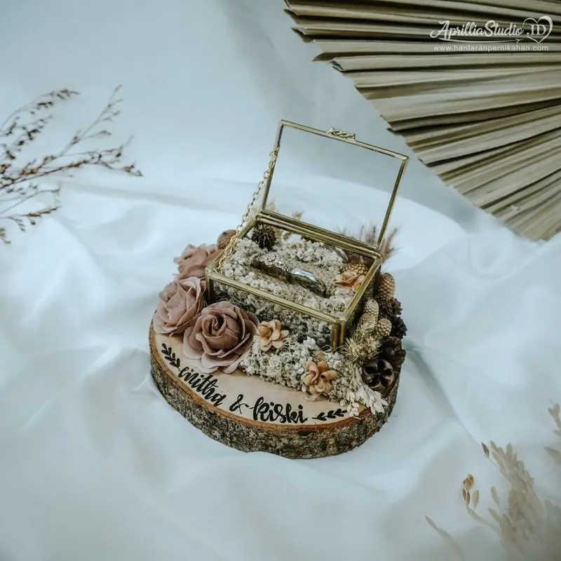 RING BOX | KOTAK CINCIN RUSTIC RACTANGLE 2