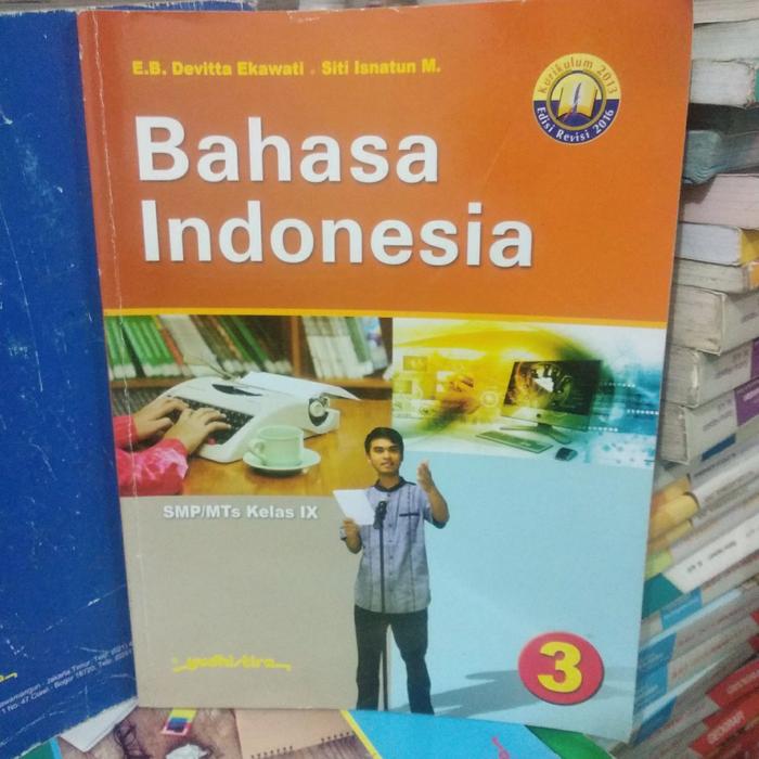 buku bahasa Indonesia SMP kelas 3-9 penerbit Yudhistira