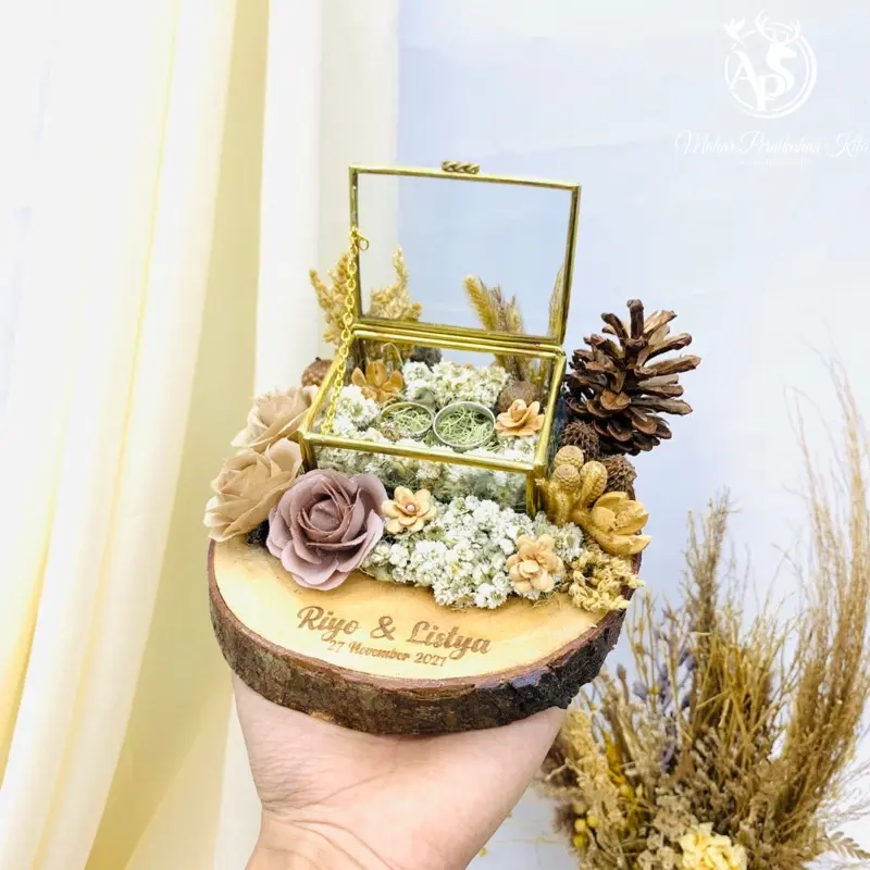 RING BOX | KOTAK CINCIN RUSTIC RACTANGLE 0