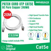 Gambar INDORACK PATCH CORD UTP CAT 5e - KABEL LAN CAT5e 20 METER PUTIH dari RADIAN JAYA Kota Administrasi Jakarta Utara 3 Tokopedia