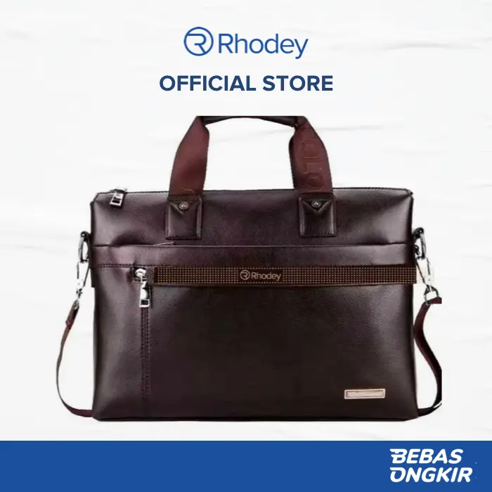 Rhodey Polo Tas Kerja Selempang Pria Bahan Kulit