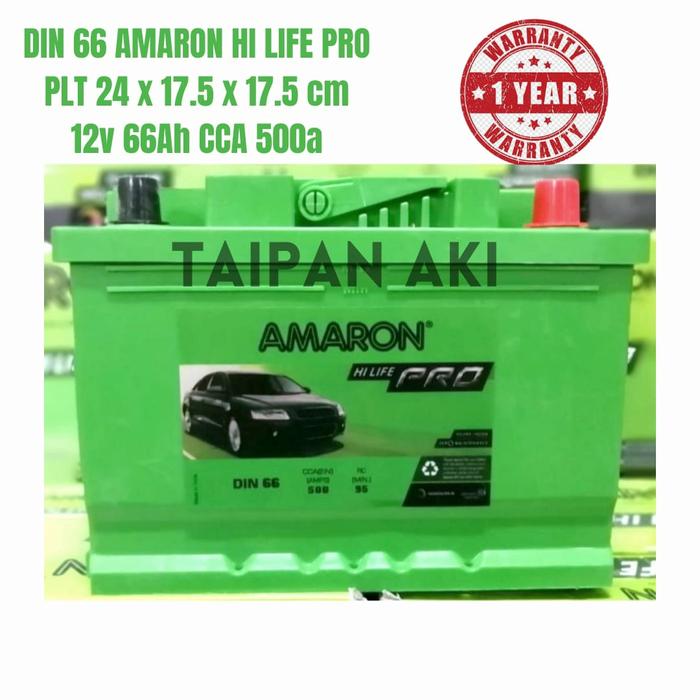 Gambar AKI MOBIL FORD FOCUS DIN 66 55559 AMARON HI LIFE PRO dari Taipan Aki Kota Administrasi Jakarta Selatan Tokopedia
