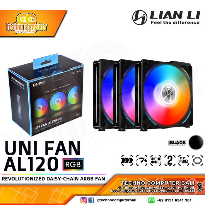 Gambar LIAN LI UNI FAN AL120 - 3PCS 12CM ARGB FAN & CONTROLLER dari Techno Computer Bali Kota Denpasar Tokopedia