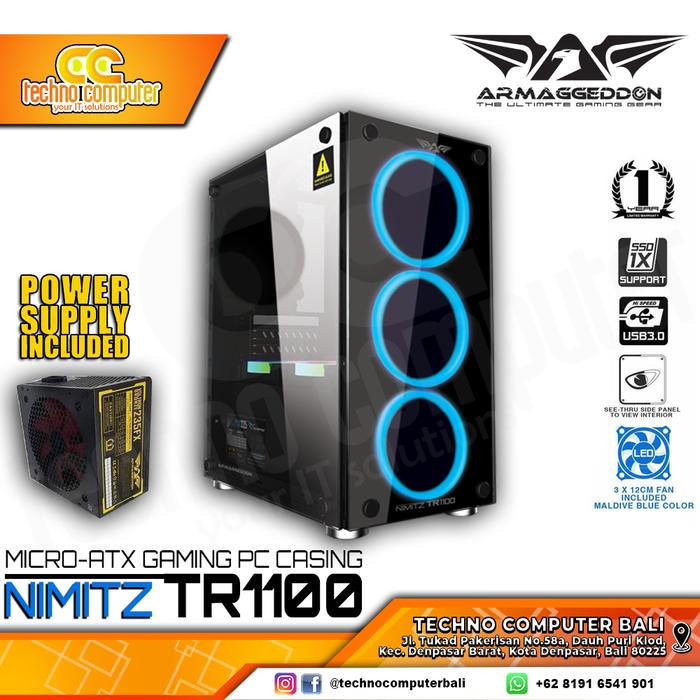 Gambar Armaggeddon Nimitz TR1100+ With 3FAN Ring + PSU Voltron 235FX-470 Watt dari Techno Computer Bali Kota Denpasar Tokopedia