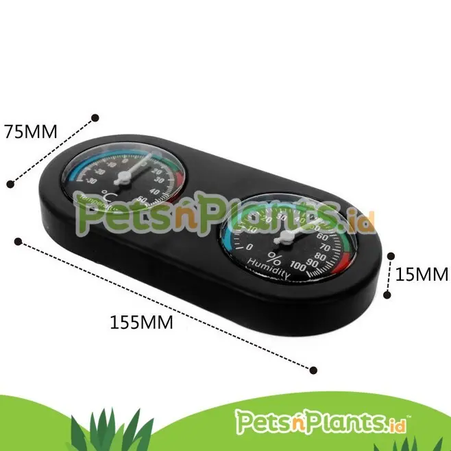 Thermometer Hygrometer Reptil Kura Torto Double Disc Wet NOMOY NFF-54 3