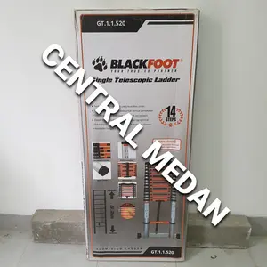 TANGGA LIPAT ALUMINIUM TELESKOPIK 5.2M 5,2M 5.2 5,2 M METER BLACKFOOT