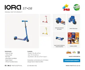 Skuter Otoped Sekuter Anak Scooter Roda 3 Iora ST08 Bisa Dilipat