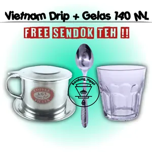 Paket Vietnam Drip 7Q 100 ML Plus Gelas Free Sendok Teh 7Q-JX5503-MJ14