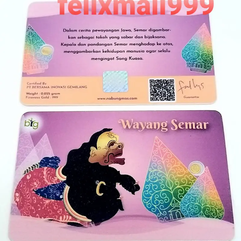 GIFT SERIES BIG EKSEKUTIF PVC WAYANG SEMAR 0.025 GR 0