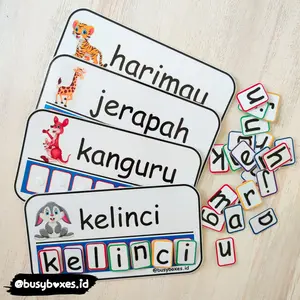Mainan Edukasi Mencocokan Huruf Busypage Busy Page abjad alphabet