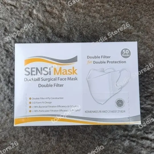 MASKER SENSI DUCKBILL 4 PLY ISI 50 PCS | SENSI DUCK BILL FACE MASK