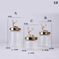 Gambar Pajangan Meja / Gold Deer Glass Jar Decorations EB Home 73/120-122 dari EB Home Decor & Living Kota Administrasi Jakarta Utara 5 Tokopedia