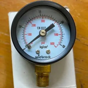 Wiebrock Pressure D 11/2" 0-40 kg/psi,drat 1/8"NPT Kuningan/body besi