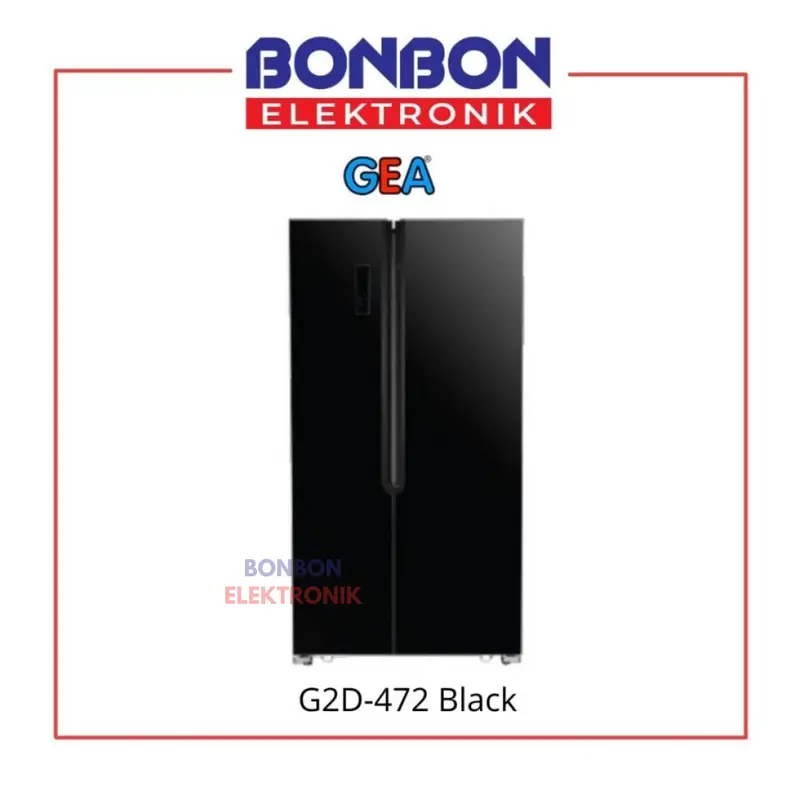GEA Kulkas Side By Side 2 Pintu G2D-472 Black / G2D472 1