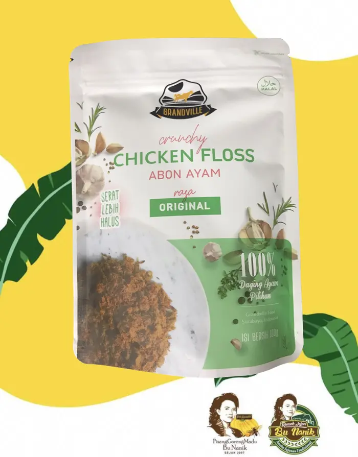 Gambar Abon Ayam Grandville Original / Spicy - AYAM ORI dari Pisang Goreng Madu Bu Nanik Kota Administrasi Jakarta Barat 3 Tokopedia