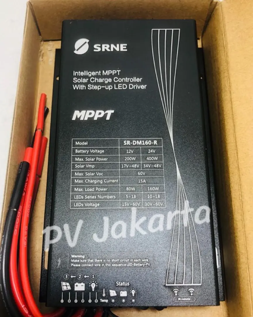 SRNE MPPT SR-DM160-R 15A Solar Charge Controller + LED Driver (PJU SCC