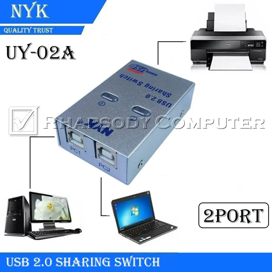 USB 2.0 Sharing Switch 2port / USB Auto Data Switch Printer 2 port