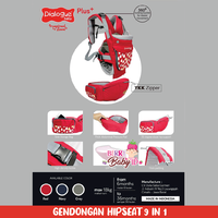 Gambar Dialogue Baby Super Hipseat Carrier 9-In-1 Gendongan Depan Bayi - Red dari Berry Baby Kota Bandung 5 Tokopedia