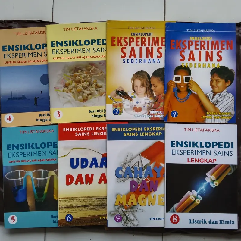 Buku Anak Ensiklopedi Iksperimen Sains set 1-8 oleh Tim Listafariska 0