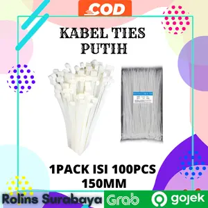kabel ties 15cm Putih 150mm kabel tis 15 cm isi 100